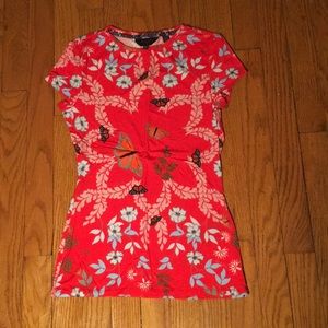 Ted Baker Cap Sleeve T with Butterfly Print